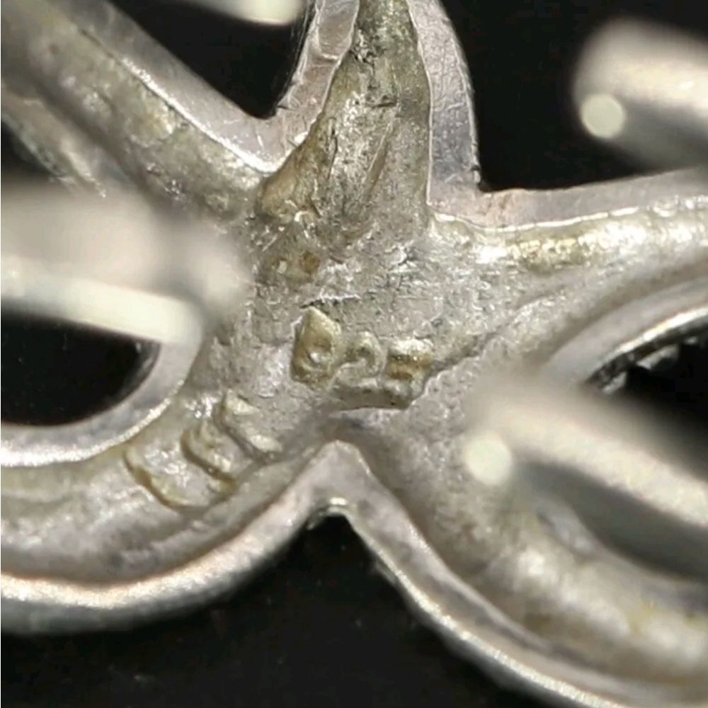 925 VTG Granulated Starfish Ocean Wrap Ring 2.5g artisan signed sterling silver - Picture 6 of 9